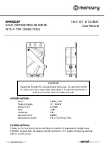 Preview for 1 page of Avsl Mercury AMHG02F User Manual