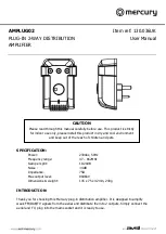 Avsl Mercury AMPLUG02 User Manual предпросмотр