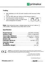 Preview for 2 page of Avsl primalux 522.010UK User Manual