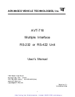 Preview for 2 page of AVT AVT-718 User Manual