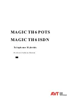 Предварительный просмотр 1 страницы AVT MAGIC TH6 POTS Hardware & Software Manual