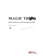 Предварительный просмотр 1 страницы AVT MAGIC THipPro Hardware Manual