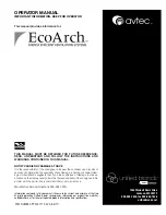 Avtec ecoarch Operator'S Manual preview