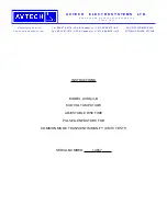 AVTECH ELECTROSYSTEMS AVRQ-4-B Instructions Manual preview