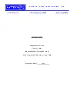 Avtech AVP-AV-1S-C Instructions Manual предпросмотр