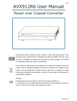 Preview for 1 page of Avtech AVX912R6 User Manual