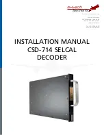 Preview for 1 page of Avtech CSD-714 Selcal Installation Manual