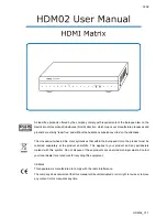 Preview for 1 page of Avtech HDM02 User Manual