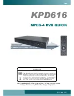 Preview for 1 page of Avtech KPD616 Quick Manual