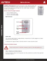 Avtech RMA-MOT2-SEN Installation Note preview