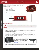 Avtech RMA-RELAY-SEN Installation Note preview