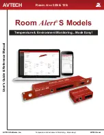 Предварительный просмотр 1 страницы Avtech Room Alert 12S User'S Manual & Reference Manual