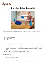 Avvilo Portable Table Tennis Set Manual preview