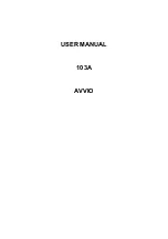 Avvio 103A User Manual preview