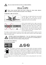 Preview for 21 page of AW Tools GARDEN CS250 Assembly, Operating And Safety Instructions