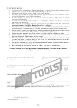 Preview for 17 page of AW Tools GARDEN Series Assembly, Operating And Safety Instructions