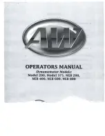 Предварительный просмотр 1 страницы AW 200 Operator'S Manual