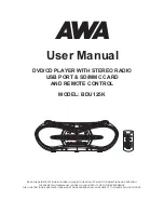 AWA BDU125K User Manual предпросмотр