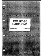 Предварительный просмотр 1 страницы AWA RT-85 Technical Handbook