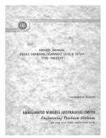 Предварительный просмотр 1 страницы AWA Teleradio SS70 Service Manual