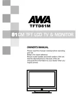 Предварительный просмотр 1 страницы AWA TFTD81M Owner'S Manual