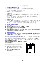 Предварительный просмотр 14 страницы Awanti WC1500DSS Instruction Manual