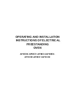 Award AFEC150 Operating And Installation Instructions preview