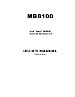 Preview for 1 page of Award MB8100 User Manual