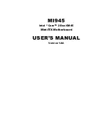 Preview for 1 page of Award MI945 User Manual