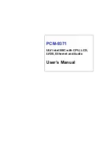 Preview for 1 page of Award PCM-9371 User Manual