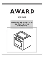 Award WO500/3 S Operating And Installation Instructions preview