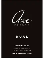 Awe Vapors DUAL User Manual preview