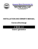 Предварительный просмотр 1 страницы AWE Corona Discharge CD10 Installation And Owner'S Manual