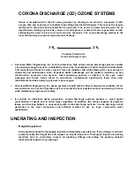 Предварительный просмотр 3 страницы AWE Corona Discharge CD10 Installation And Owner'S Manual