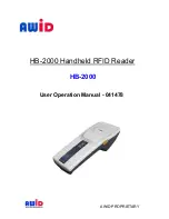 AWID HB-2000 User'S Operation Manual preview