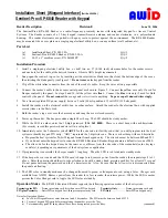 Предварительный просмотр 3 страницы AWID Sentinel-Prox KP-6840 Reader Installation Sheet