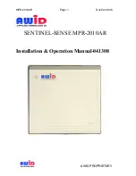 AWID SENTINEL-SENSE MPR-2010AR Installation & Operation Manual preview