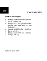 Предварительный просмотр 6 страницы Awox SafeLIGHT SFL-Bc4-GU10 User Manual