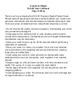 Preview for 2 page of AWS DIA-20 User Manual