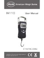 Preview for 1 page of AWS H-110 User Manual