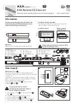 AXA Remote 2.0 S duo set User Manual предпросмотр