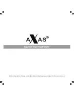 Axas E3HD User Manual предпросмотр