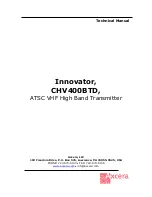 Axcera CHV400BTD Technical Manual предпросмотр