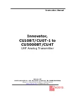 Preview for 1 page of Axcera Innovator CU10BT/CU0T-1 Instruction Manual