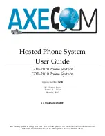 AXECOM GXP-2010 User Manual preview