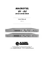 Axel Macrotel D1 User Manual предпросмотр