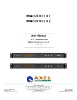 Axel MACROTEL X1 User Manual preview