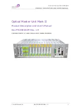 Axell Wireless Optical Master Unit Mark II Product Description And User'S Manual preview