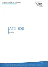 AXEM Technology ATX-800 User Manual preview