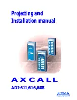 Preview for 1 page of Axema AXCALL ADI-608 Projecting And Installation Manual